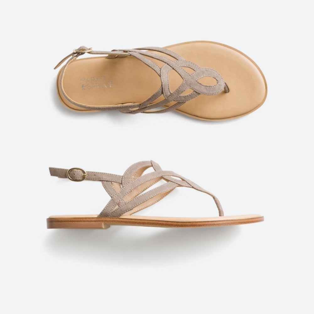 MARKET & SPRUCE Irene Strappy Sandal, Grey